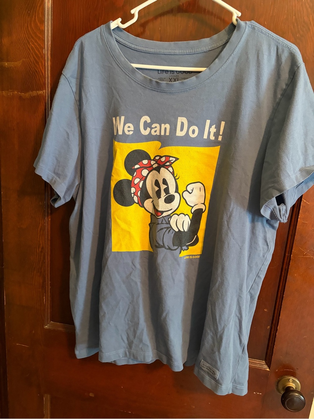 Disney Blue 'We Can Do It!' Minnie Mouse Life is Good T-Shirt